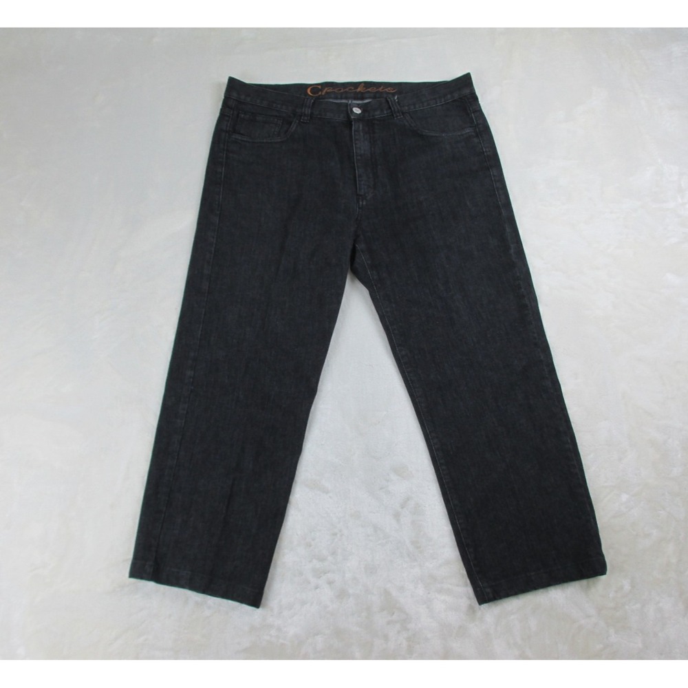 Canali Pants Mens EU 56 US 36 Black Denim Jeans Italy C Pockets HEMMED 36X25*‎